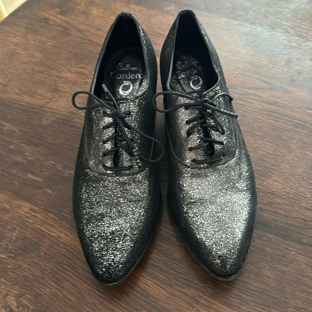Black glitter shoes